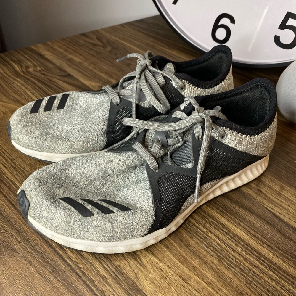 ADIDAS Edge Lux 2.0 Women 8.5 Black Gray Running Shoes Sneakers Trainers CG4708